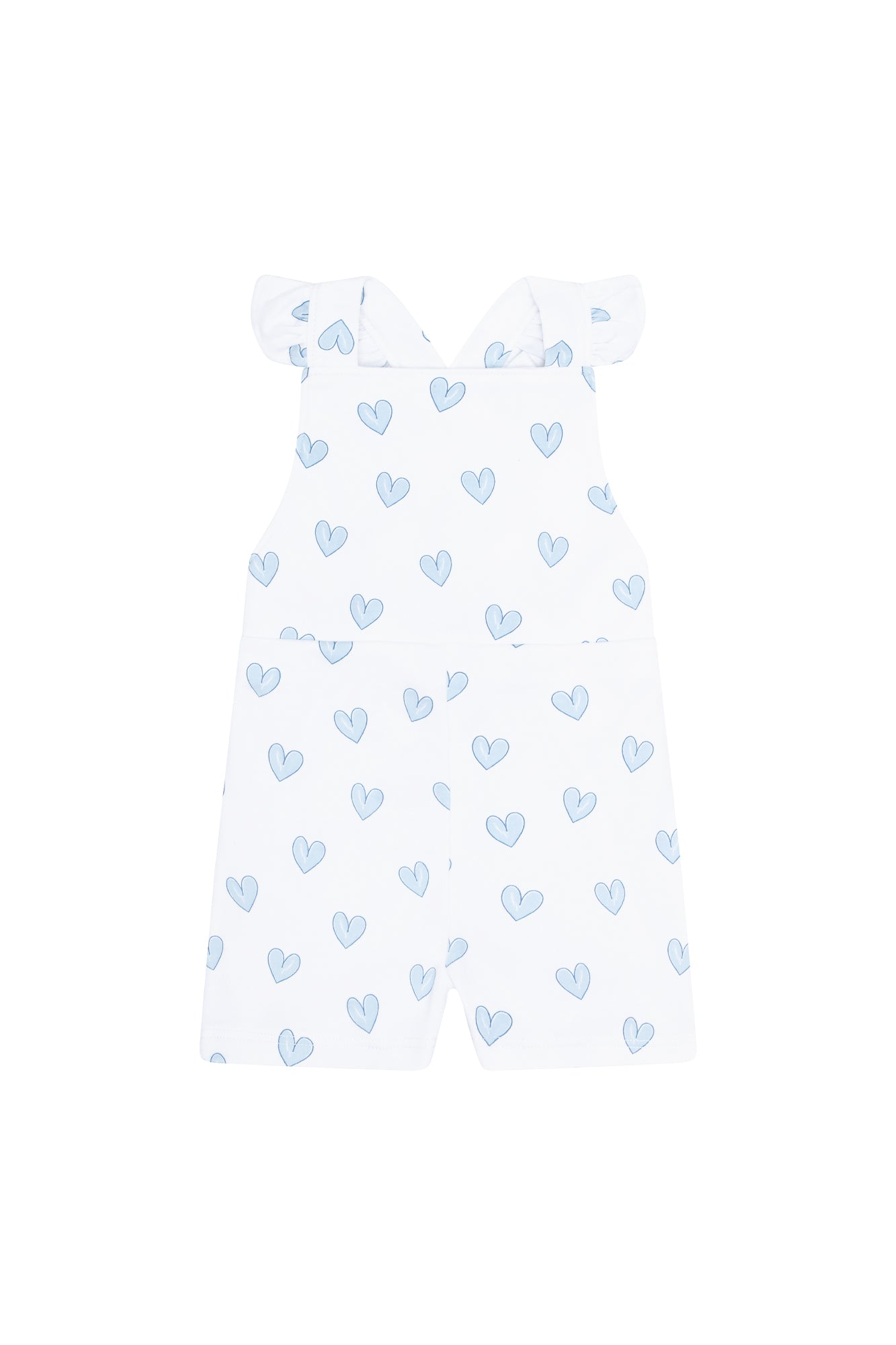 Image of Blue Heart Print Romper